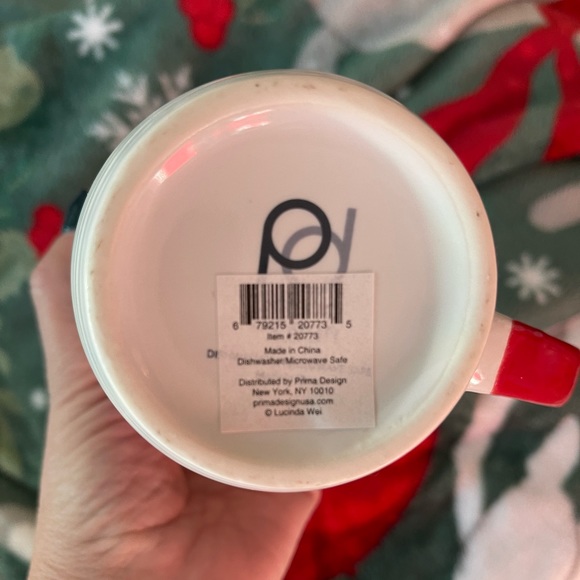 Pink Christmas Flamingo Ceramic Coffee Mug NWT Prima Design - Picture 6 of 6